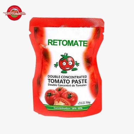 Chinese Factory High Quality Convenient Tomato Paste In Sachet Stand Up 50g Double Concentrated