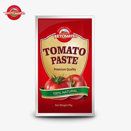 Factory-Priced Flat Sachets Of 70g Tomato Paste Available With Purity Levels Ranging From 30% To 100%