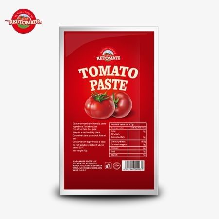 Factory-Priced Flat Sachets Of 70g Tomato Paste Available With Purity Levels Ranging From 30% To 100%