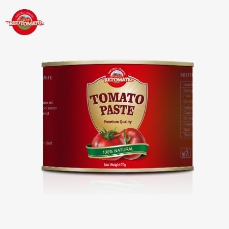 Premium Canned Tomato Concentrate Enclosed In 70g Tin With User-Friendly Easy-Open Lid