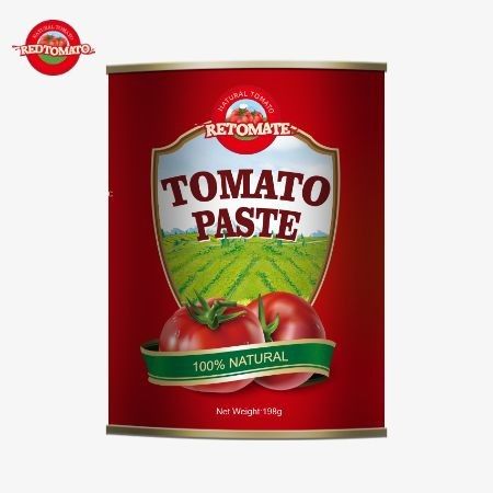 198 Grams Of Canned Tomato Paste Produced By Conforms To ISO HACCP BRC And FDA Production Standards
