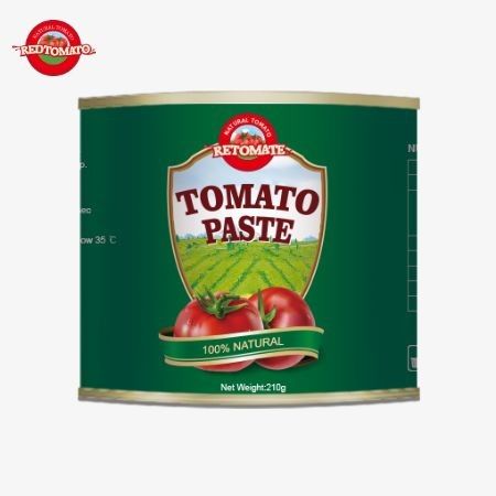 China Factory OEM 210g Canend Tomato Paste  The Production Standards Set By ISO HACCP  And FDA
