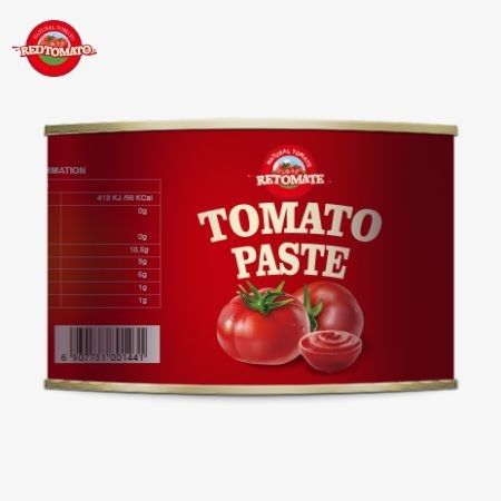 Top Quality Halal Canned Tomato Food 28-30% Concentrated Tomato Paste In 2200g For Halal African Muslim Cook