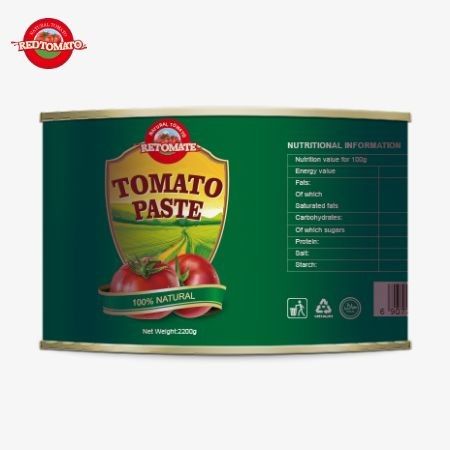 High-Quality Halal Canned Tomato Product 28-30% Concentrated Tomato Paste In 2200g Halal African Muslim Cuisine