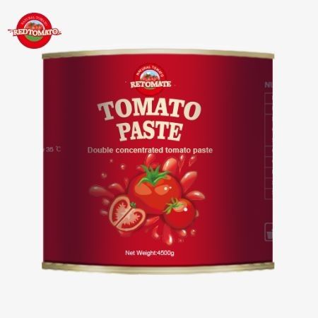 High-Quality 2024 Tomato Paste, Packed In 4500g Bulk Sachets With A 28-30 Brix Concentration