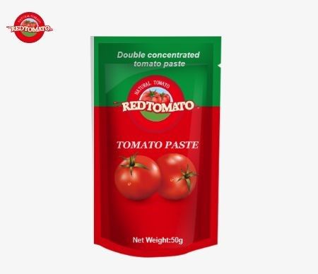 The 50g Stand-Up Sachet Tomato Paste Complies With ISO HACCP And BRC Standards