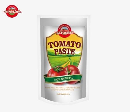 The 50g Stand-Up Sachet Of Tomato Paste Complies With ISO HACCP And BRC Standards Ensuring Factory Pricing Compliance