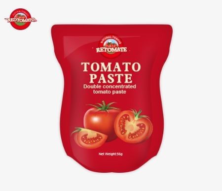 Wholesale Stand-Up Sachet Tomato Paste, Available In 56g And 70g Sizes Offers A Pure Product With No Additives