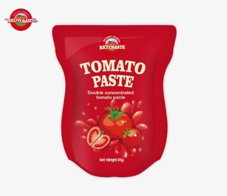 Wholesale Stand-Up Sachet Tomato Paste Offered In 56g And 70g Variants, Provides A Pure Product Without Any Additives