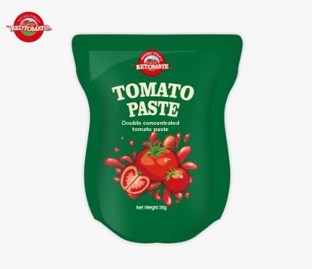 Wholesale Stand-Up Sachet Tomato Paste, In 56g Sizes Offers A Pure Product Without Additives