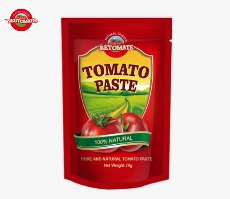 Premium 70g Tomato Paste Sachets Double Concentrated Available In Both Flat And Stand-Up Designs
