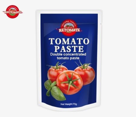 Factory Price Custom Printed Stand Up Pouch Bag 70g Tomato Paste Sachet Food Packaging Pouch Bag