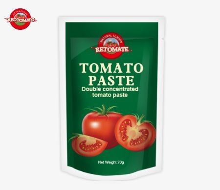 Custom 70g Tomato Stand-Up Pouches By Perfect For Food Packaging With Customized Printing