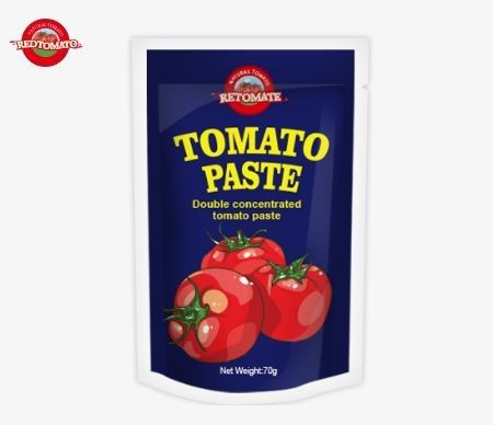 70g Tomato Paste In Standing Up Sachet Flat Sachet Brix 28-30% 22-24% 18-20% Concentration