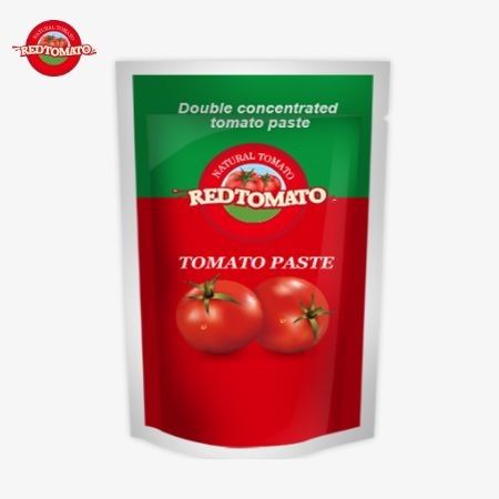 Stand-Up Pouch Of Double-Concentrated Tomato Paste, 80g, Purity Ranging From 30% To 100%