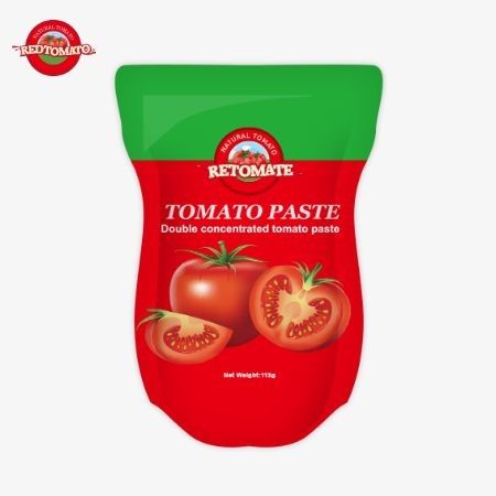 Tomato Paste Factory Produces 113g Stand-Up Sachets In Compliance With ISO HACCP BRC And FDA Production Standards