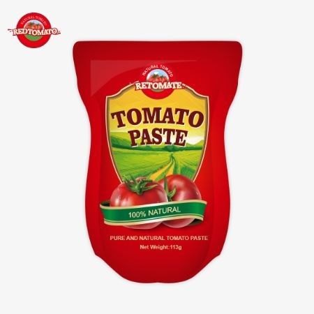 Tomato Paste Factory Produces 113g Stand-Up Sachets Following ISO HACCP BRC And FDA Production Standards