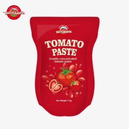 Tomato Paste Factory Produces 113g Stand-Up Sachets Following ISO HACCP BRC And FDA Production Standards