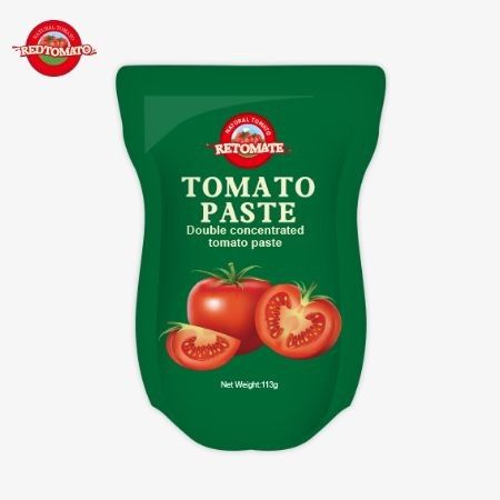Tomato Paste Factory Produces 113g Stand-Up Sachets In Compliance With ISO HACCP BRC And FDA Production Standards