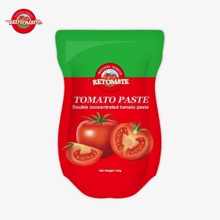 140g Stand-Up Sachet Of Sweet And Sour Tomato Paste, Available In 22% To 30% Purity