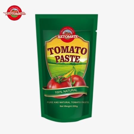 200g Stand-Up Sachet Of Tomato Paste Complies With ISO HACCP And BRC Standards Ensuring Compliance With Factory Pricing