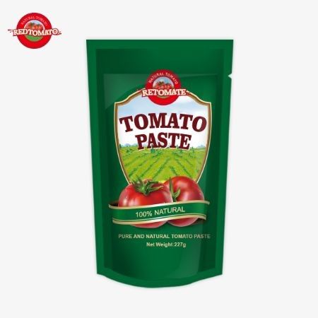 ISO Pouch Tomato Paste 227g Double Concentrated Tomato Paste With Purity Ranging From 30% To 100%