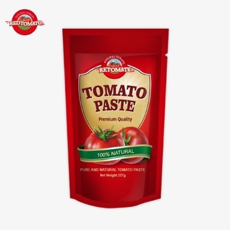 ISO Pouch Tomato Paste 227g Double Concentrated Tomato Paste With Purity Ranging From 30% To 100%