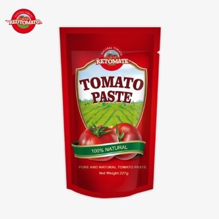 ISO Pouch Tomato Paste 227g Double Concentrated Tomato Paste With Purity Levels Varying From 30% To 100%