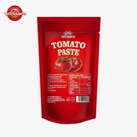 ISO Pouch Tomato Paste 227g Double Concentrated Tomato Paste With Purity Ranging From 30% To 100%