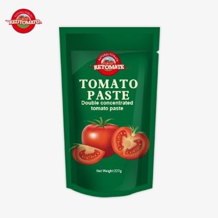 ISO Pouch Tomato Paste 227g Double Concentrated Tomato Paste With Purity Ranging From 30% To 100%