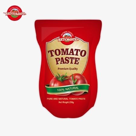 250g Of Sweet And Tangy Tomato Paste Conveniently Packaged In A Stand-Up Sachet With A Purity Ranging From 30% To 100%.