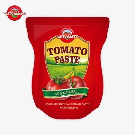 340g Stand-Up Sachet Of Tomato Paste Meets ISO HACCP And BRC Standards For Factory Pricing Compliance