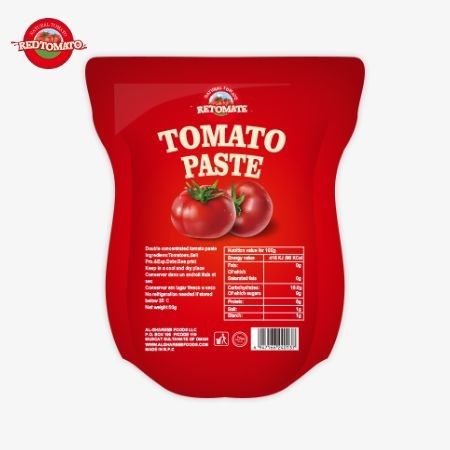 The 340g Stand-Up Sachet Of Tomato Paste Complies With ISO, HACCP And BRC Factory Pricing Adherence