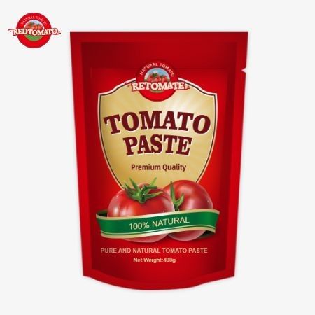 400g Stand-Up Sachet Tomato Paste Convenient Flavorful And Purity Ranging From 30% To 100%