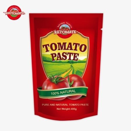 400g Stand-Up Sachet Tomato Paste Convenient Flavorful And Purity Ranging From 30% To 100%