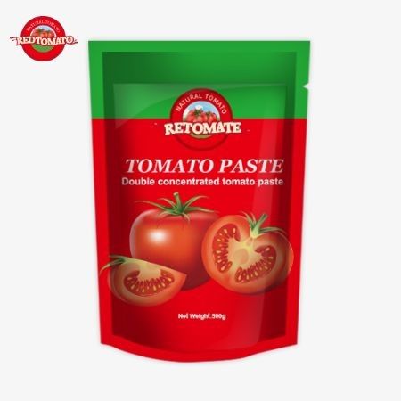 The 500g Stand-Up Sachet Of Tomato Paste Offers Convenient Packaging And A Delicious Taste