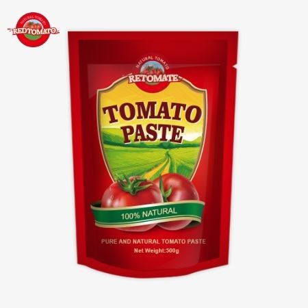 The 500g Stand-Up Sachet Of Tomato Paste Provides Convenient Packaging And Delightful Flavor