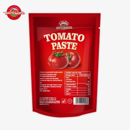 The 500g Stand-Up Sachet Of Tomato Paste Offers Convenient Packaging And Delightful Flavor
