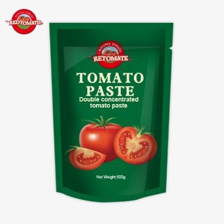 The 500g Stand-Up Sachet Of Tomato Paste Offers Convenient Packaging Rich Flavor And Purity Ranging From 30% To 100%