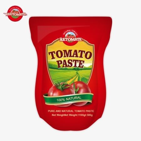 The 1100g Stand-Up Sachet Of Tomato Paste Meets ISO, HACCP And BRC Standards For Factory Pricing Compliance