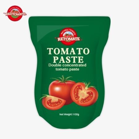 The 1100g Stand-Up Sachet Of Tomato Paste Complies With ISO HACCP And BRC Standards For Factory Pricing