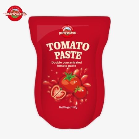 The 1100g Stand-Up Sachet Of Tomato Paste Complies With ISO HACCP And BRC Standards For Factory Pricing