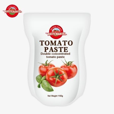 1100g Stand-Up Sachet Of Tomato Paste Meets ISO HACCP, And BRC Standards For Factory Pricing Compliance
