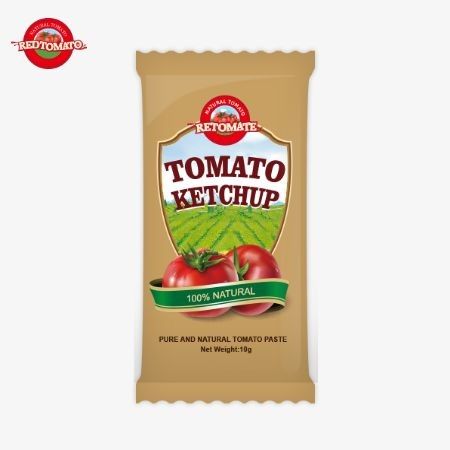 10g Sachet Of Ketchup With A Sweet And Sour Taste And Pure Natural Flavor