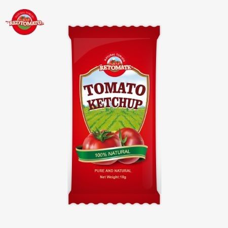 10g Sachet Of Ketchup With Sweet And Sour Taste And Pure Natural Flavor