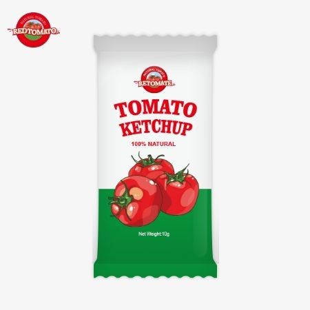A 10g Sachet Of Tomato Ketchup Offers A Sweet Rich Flavor Made With Natural Ingredients, Available At A Factory Price