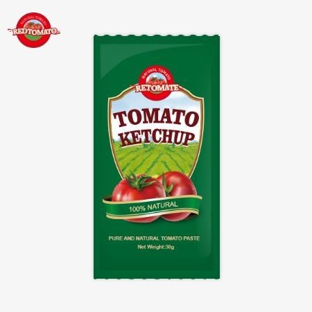 OEM Small Bag Tomato Ketchup 30g Sweet And Sour Taste Pure Natural Flavor  ISO HACCP BRC  FDAl Standards