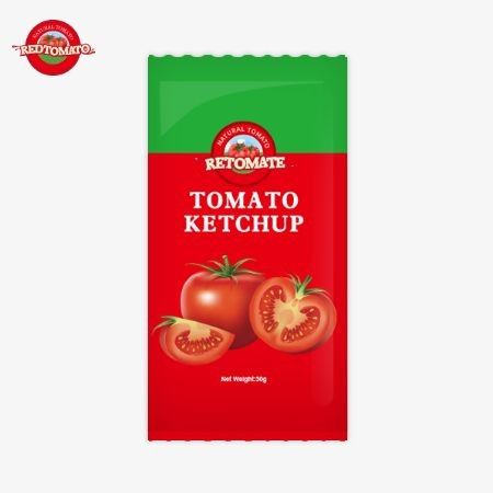 The 30g OEM Small Bag Of Tomato Ketchup Offers Taste With A Pure, Natural Flavor It Meets ISO HACCP  BRC And FDA Standards