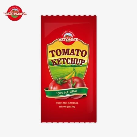 OEM 30g Tomato Ketchup Sachet With Pure Natural Flavor Compliant With ISO HACCP BRC And FDA Standards