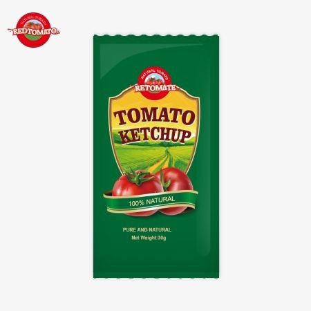 30g OEM Tomato Ketchup Sachet With Pure Natural Flavor Meets ISO HACCP BRC And FDA Standards For Quality And Safety